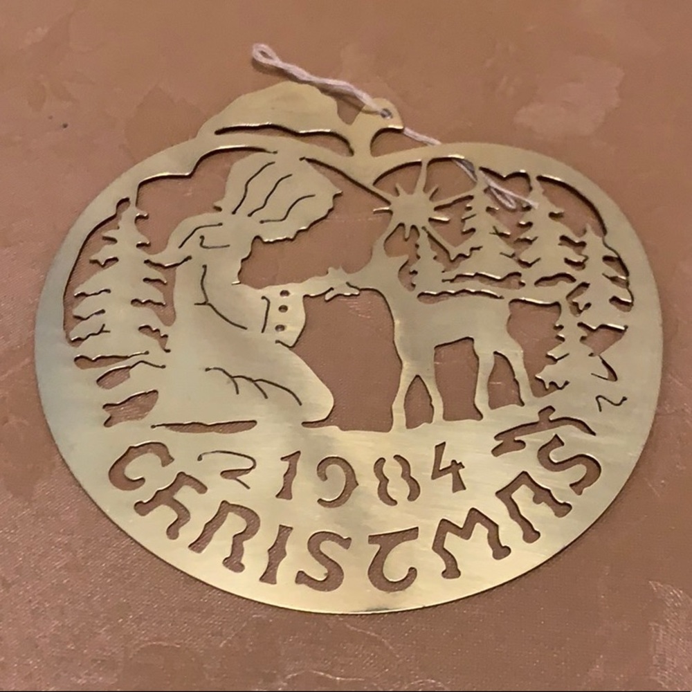 Vintage Biedermann brass Christmas ornament 1984